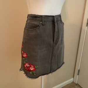 High waisted black skirt